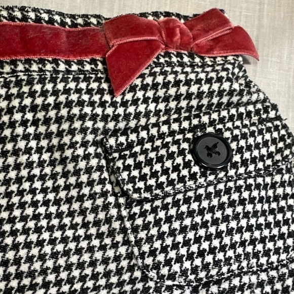 Gymboree “Bow Puppy and Cat” black & white checkered pleated skirt. 12-18 months - Picture 3 of 5